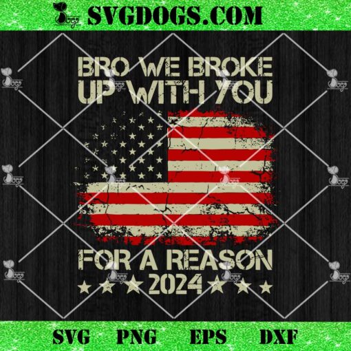 Flag Bro We Broke Up With You For A Reason SVG