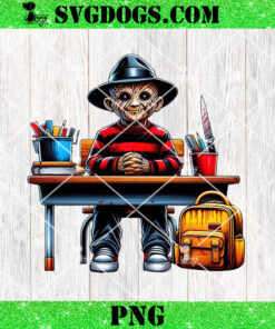 Freddy Krueger Back To School PNG, Freddy Krueger Halloween PNG, Chibi Horror PNG