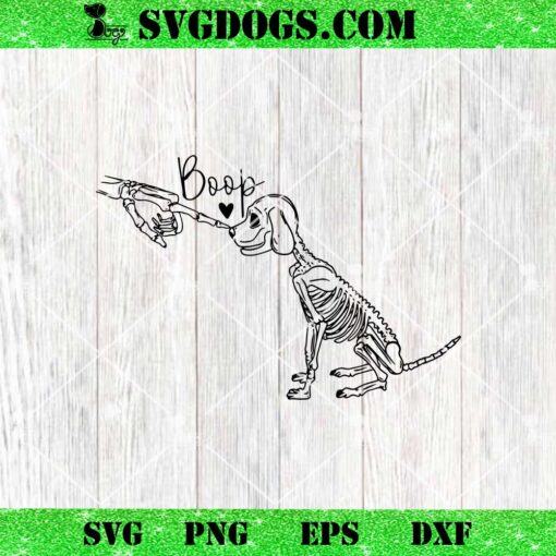 Funny Dog Skeleton Hand Boop Halloween SVG, Puppy Dog Lover SVG