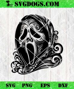 Ghost Face Halloween Mandala SVG, Scream Halloween SVG PNG EPS DXF