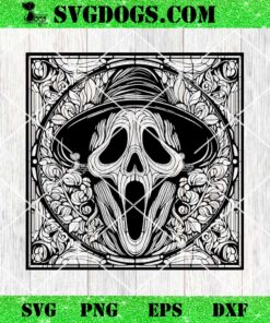 Ghost Face Mandala SVG, Scream Halloween SVG PNG EPS DXF