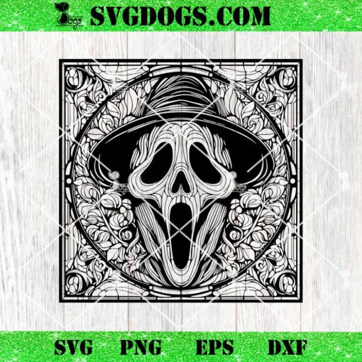 Ghost Face Mandala SVG, Scream Halloween SVG PNG EPS DXF