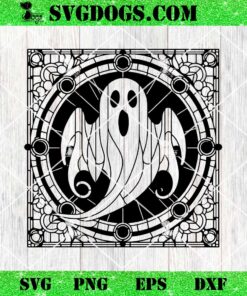 Ghost Halloween Mandala SVG, Halloween Zentangle SVG PNG EPS DXF