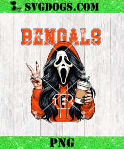 Ghostface Cincinnati Bengals PNG, Scream Horror Bengals NFL PNG