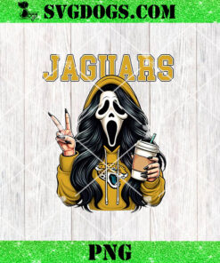 Ghostface Jacksonville Jaguars PNG, Scream Horror Coffee Jaguars NFL PNG