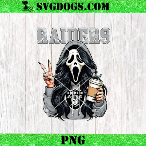 Ghostface Las Vegas Raiders PNG, Scream Horror Coffee PNG