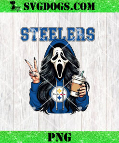 Ghostface Pittsburgh Steelers PNG, Scream Horror Coffee Steelers NFL PNG