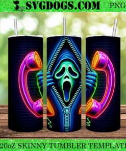 Scream Girl 20oz Tumbler Wrap PNG, Ghostface 20oz Tumbler Wrap PNG