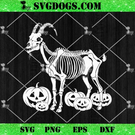 Goat Skeleton Halloween SVG, Halloween Animal SVG PNG DXF EPS