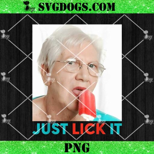 Grandma Just Lick It PNG, Grandma Licks Ice Cream Meme PNG, Ice Lovers Summer PNG