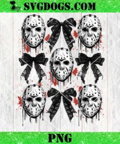 Halloween Costume Coquette Bow Spooky Skull PNG, Jason Voorhees Halloween Coquette PNG