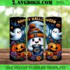 Halloween Ghost Philadelphia Eagles 20oz Tumbler Wrap PNG, Starbucks NFL Tumbler Wrap PNG