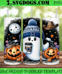 Halloween Ghost Washington Redskins 20oz Tumbler Wrap PNG, Pumpkin Washington Redskins NFL Coffee Tumbler Wrap PNG