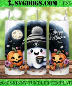 Halloween Ghost Cleveland Browns 20oz Tumbler Wrap PNG, Pumpkin Cleveland NFL Tumbler Wrap PNG