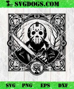 Halloween Jason Voorhees Mandala SVG, Mandala Horror Characters SVG PNG EPS DXF