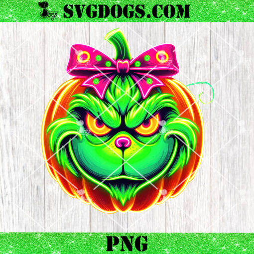 Halloween Neon Green Guy Pumpkin PNG, Halloween Coquette Bow PNG, Pumpkin Bow PNG