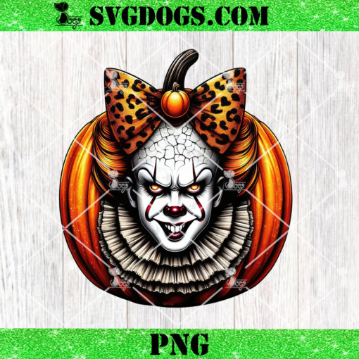 Pennywise In Pumpkin Halloween PNG, Halloween Neon PNG, Horror Killer Pumpkin PNG