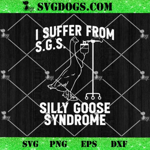 I Suffer From Silly Goose Syndrome SVG, Funny Goose Joke Humor SVG PNG EPS DXF