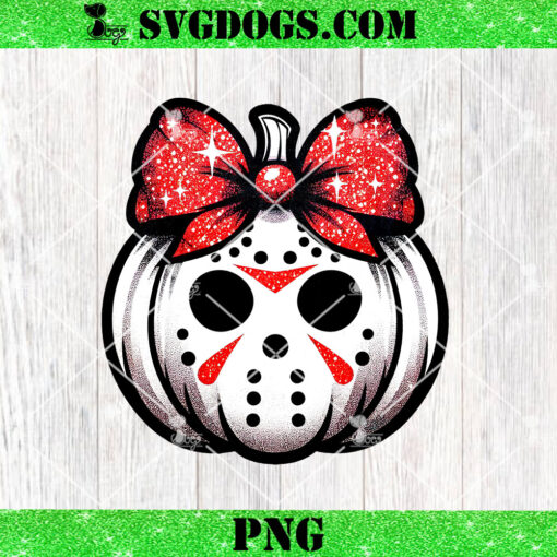 Jason Voorhees Pumpkin Bow PNG, Horror Movie PNG, Jason Voorhees Halloween PNG