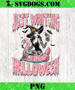 Just Waiting for Halloween Summer PNG, Spooky Witch Summerween PNG