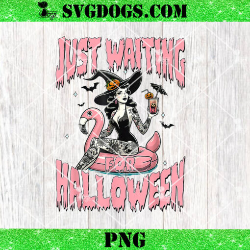 Just Waiting for Halloween Summer PNG, Spooky Witch Summerween PNG