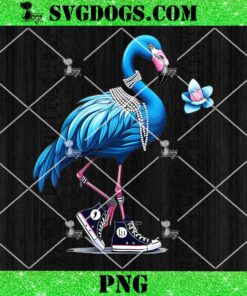 Kamala Harris Blue Flamingo Walking Madam President 2024 PNG