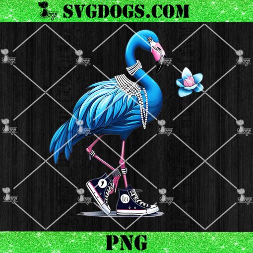 Kamala Harris Blue Flamingo Walking Madam President 2024 PNG