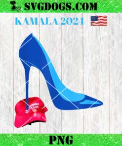 Kamala Harris for President 2024 High Heel Crushed MAGA Hat PNG