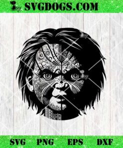 Mandala Chucky Horror Characters SVG, Halloween Horror SVG PNG EPS DXF