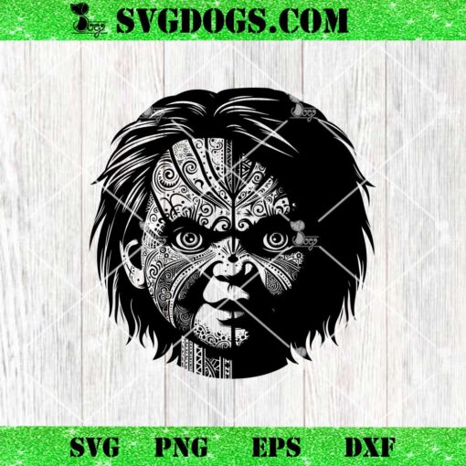 Mandala Chucky Horror Characters SVG, Halloween Horror SVG PNG EPS DXF