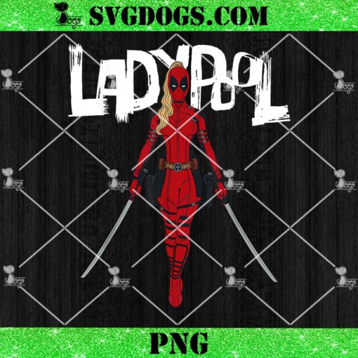 Marvel Studios Deadpool Wolverine PNG, Ladypool With Swords PNG