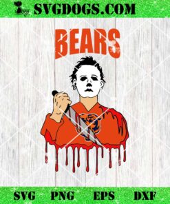 Michael Myers Chicago Bears SVG, Chicago Bears Halloween SVG PNG DXF EPS