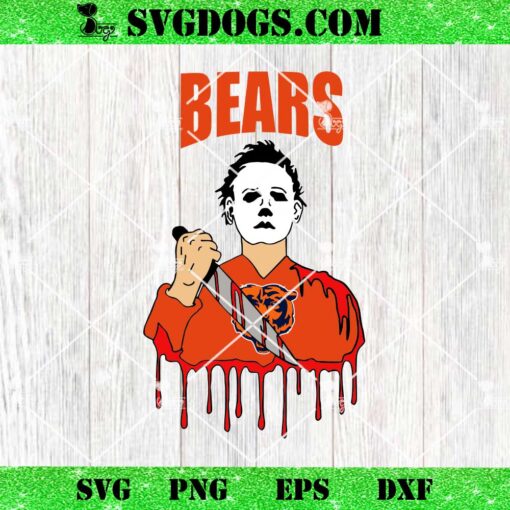 Michael Myers Chicago Bears SVG, Chicago Bears Halloween SVG PNG DXF EPS