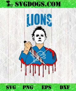 Michael Myers Detroit Lions SVG, Detroit Lions Halloween SVG PNG DXF EPS