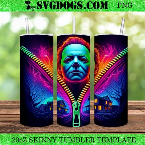 Michael Myers Zipper 20oz Tumbler Wrap PNG