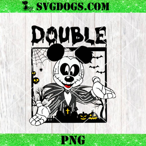 Mickey Jack Skellington PNG, Double Mickey PNG, Disney Halloween PNG