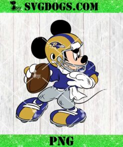 Mickey Mouse Baltimore Ravens Football PNG, Disney NFL Football PNG