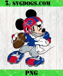 Mickey Mouse Buffalo Bills Football PNG, Disney NFL Sport Football PNG