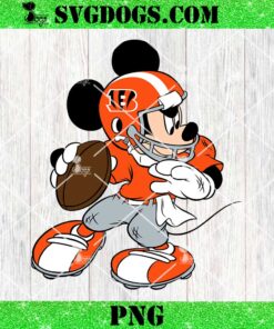 Mickey Mouse Cincinnati Bengals Football PNG, Disney NFL Football PNG