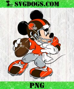 Mickey Mouse Cleveland Browns Football PNG, Disney NFL Football PNG