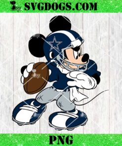 Mickey Mouse Dallas Cowboys Football PNG, Disney NFL Sport Football PNG