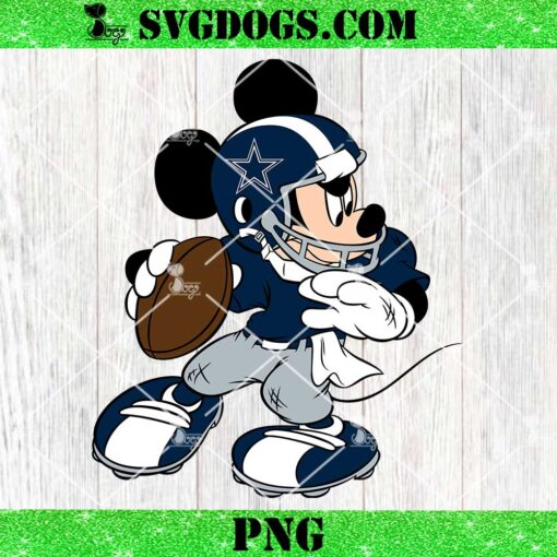 Mickey Mouse Dallas Cowboys Football PNG, Disney NFL Sport Football PNG