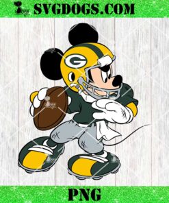 Mickey Mouse Green Bay Packers Football PNG, Disney NFL Football PNG