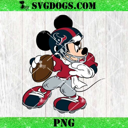 Mickey Mouse Houston Texans Football PNG, Disney NFL Sport PNG