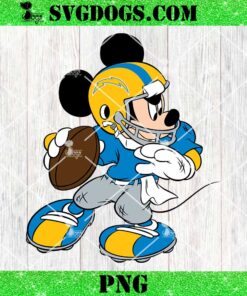 Mickey Mouse Los Angeles Chargers Football PNG, Disney NFL Football PNG