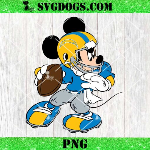 Mickey Mouse Los Angeles Chargers Football PNG, Disney NFL Football PNG