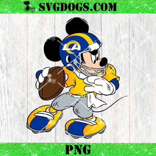 Mickey Mouse Los Angeles Rams Football PNG, Disney NFL Sport PNG