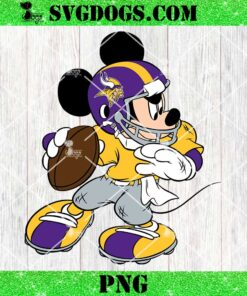 Mickey Mouse Minnesota Vikings Football PNG, Disney NFL PNG