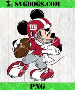 Mickey Mouse New York Giants Football PNG, Disney NFL Sport PNG