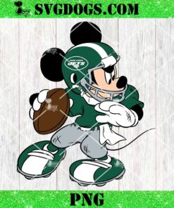 Mickey Mouse New York Jets Football PNG, Disney NFL PNG